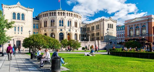 Das Storting-Gebäude ist das Parlament von Norwegen